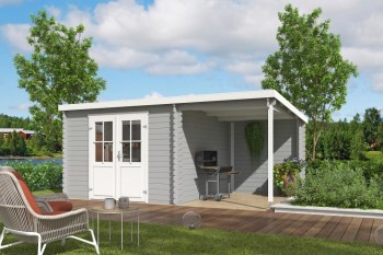 blokhut helena, kapschuur, kapschuren, lounge, overkapping, lessenaars dak, plat dak, tuinhuis, tuinhuisje, tuinschuur, tuinschuurtje, schuurtje, blokhut, outdoorlife products, 